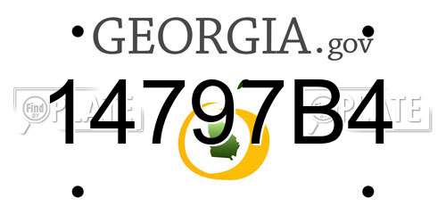 14797B4 Georgia License Plate