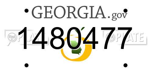 1480477 Georgia License Plate
