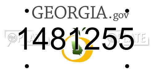 1481255 Georgia License Plate