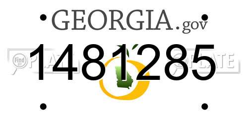1481285 Georgia License Plate