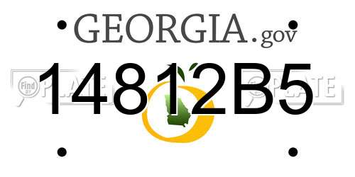 14812B5 Georgia License Plate