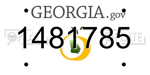 1481785 Georgia License Plate