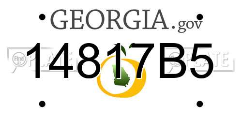 14817B5 Georgia License Plate