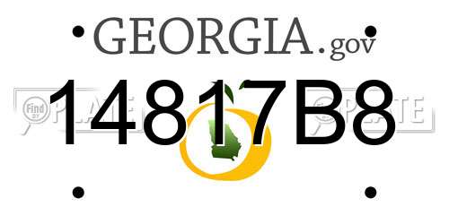 14817B8 Georgia License Plate