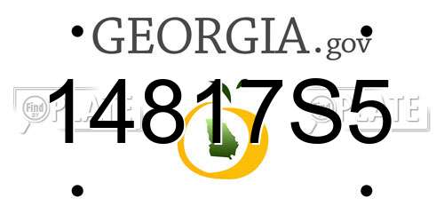 14817S5 Georgia License Plate