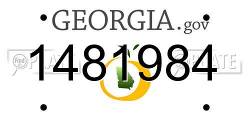 1481984 Georgia License Plate