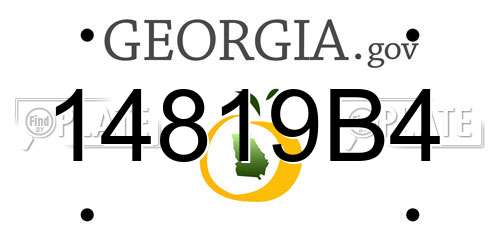 14819B4 Georgia License Plate