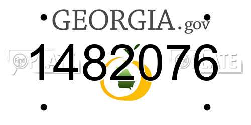 1482076 Georgia License Plate
