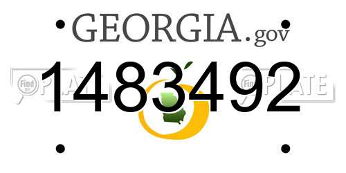 1483492 Georgia License Plate