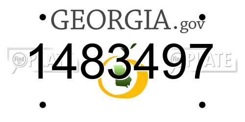 1483497 Georgia License Plate