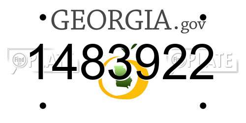 1483922 Georgia License Plate