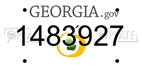 1483927 Georgia License Plate