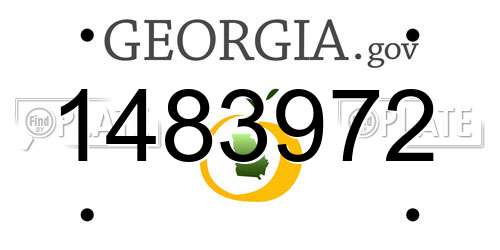1483972 Georgia License Plate