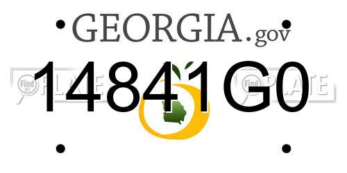 14841G0 Georgia License Plate