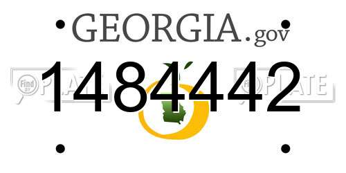 1484442 Georgia License Plate