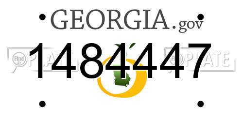 1484447 Georgia License Plate