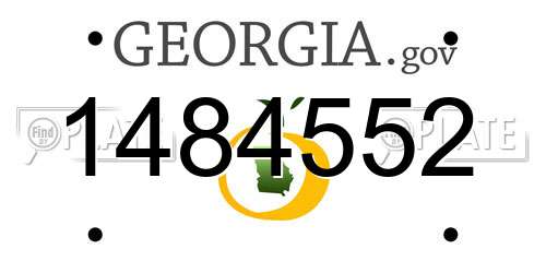 1484552 Georgia License Plate