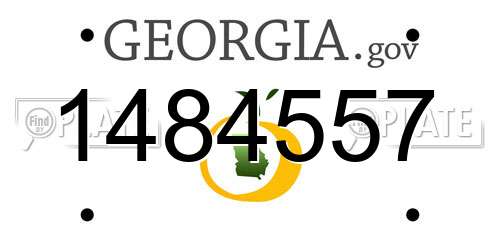 1484557 Georgia License Plate