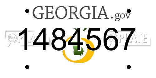 1484567 Georgia License Plate