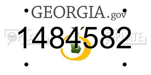1484582 Georgia License Plate