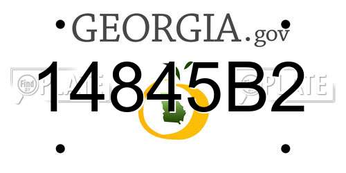 14845B2 Georgia License Plate