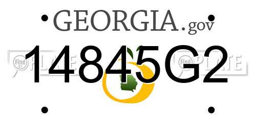 14845G2 Georgia License Plate