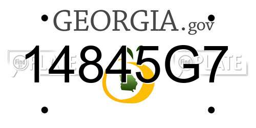 14845G7 Georgia License Plate