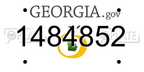1484852 Georgia License Plate