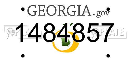 1484857 Georgia License Plate