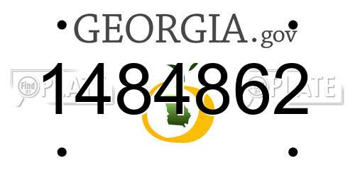 1484862 Georgia License Plate