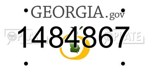 1484867 Georgia License Plate