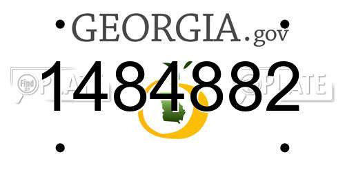 1484882 Georgia License Plate