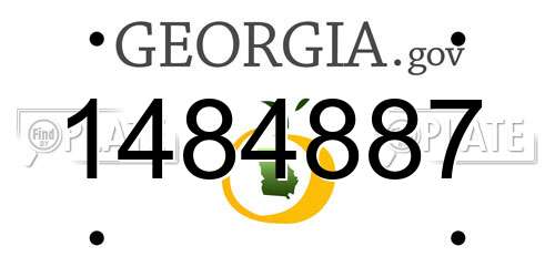 1484887 Georgia License Plate