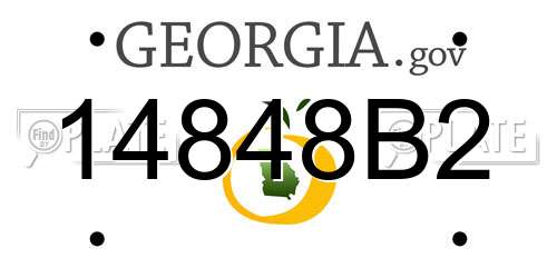 14848B2 Georgia License Plate