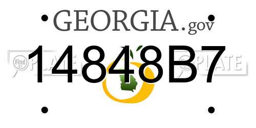 14848B7 Georgia License Plate