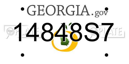14848S7 Georgia License Plate
