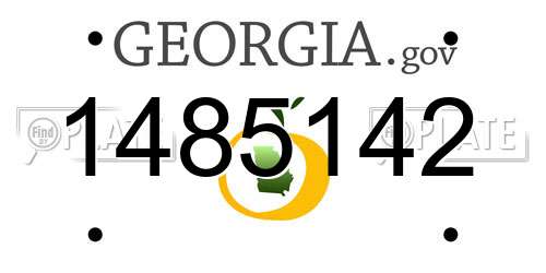 1485142 Georgia License Plate