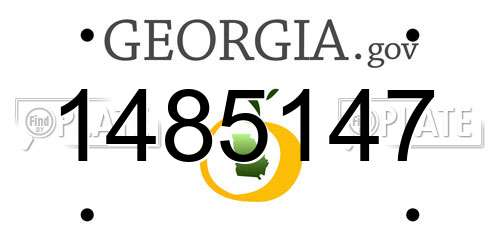1485147 Georgia License Plate