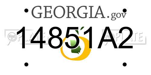 14851A2 Georgia License Plate