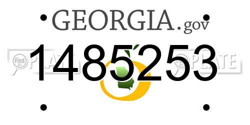 1485253 Georgia License Plate