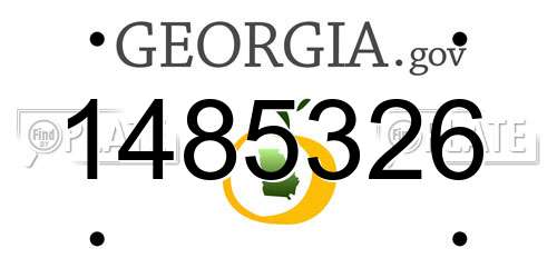 1485326 Georgia License Plate