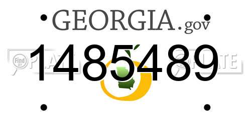 1485489 Georgia License Plate