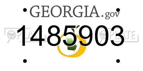 1485903 Georgia License Plate