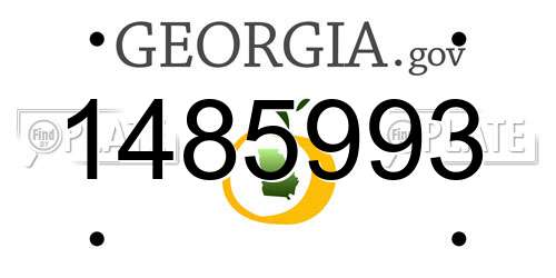 1485993 Georgia License Plate