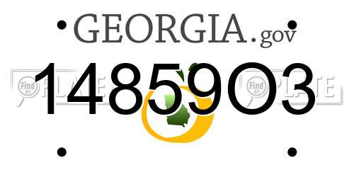 14859O3 Georgia License Plate