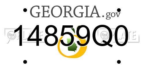 14859Q0 Georgia License Plate