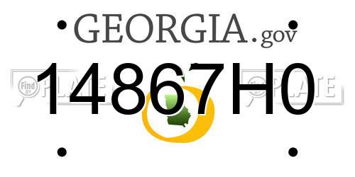 14867H0 Georgia License Plate