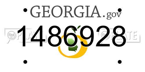 1486928 Georgia License Plate