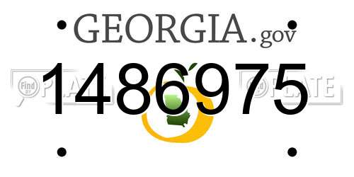 1486975 Georgia License Plate