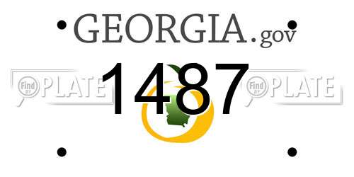 1487 Georgia License Plate